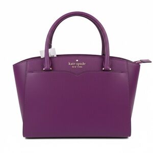 NWT•Kate Spade Frannie Medium Satchel Purple Bayberry Leather Crossbody Bag